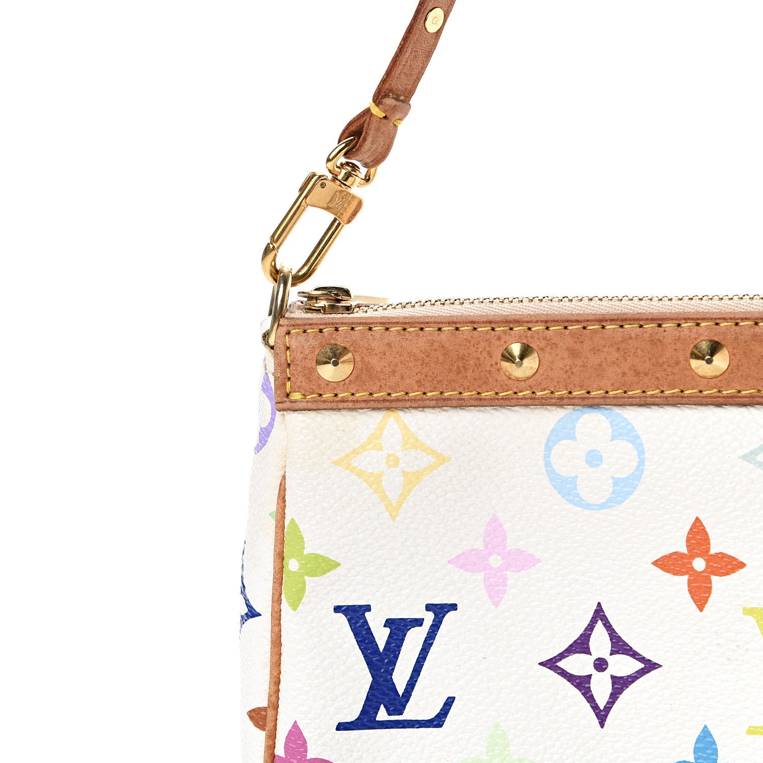 Louis Vuitton Monogram Multicolor Pochette Accessories White 7 of 14
