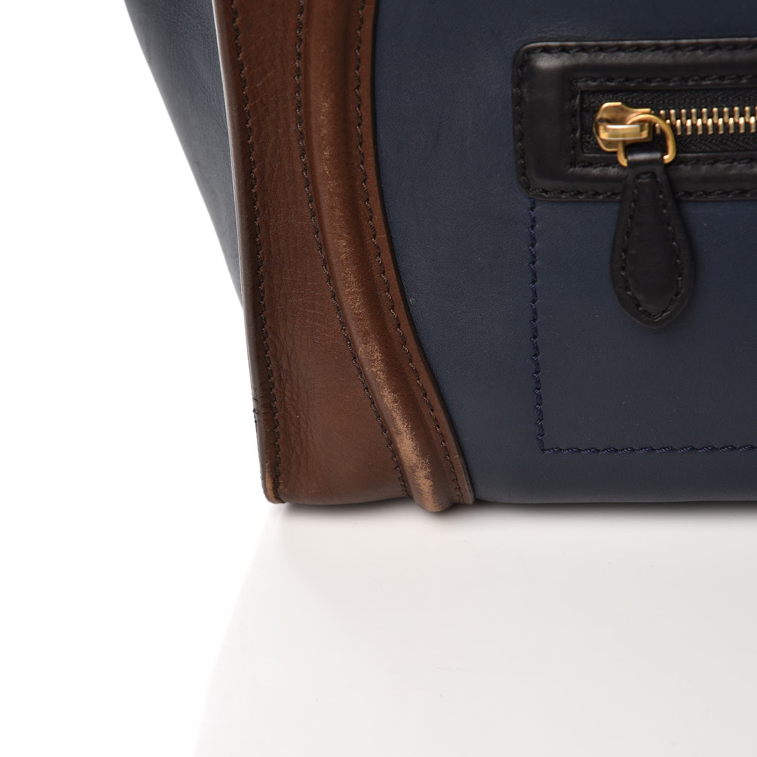 Celine Smooth Calfskin Mini Tri-Color Luggage Navy 16 of 21