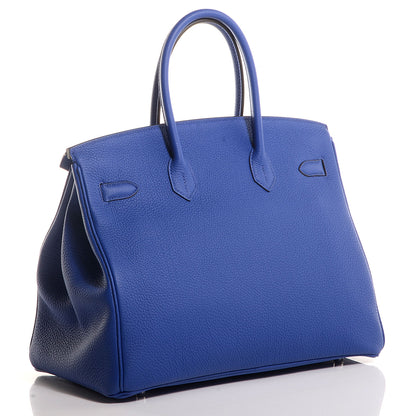 Hermes Togo Birkin 35 Bleu Electrique 3 of 29