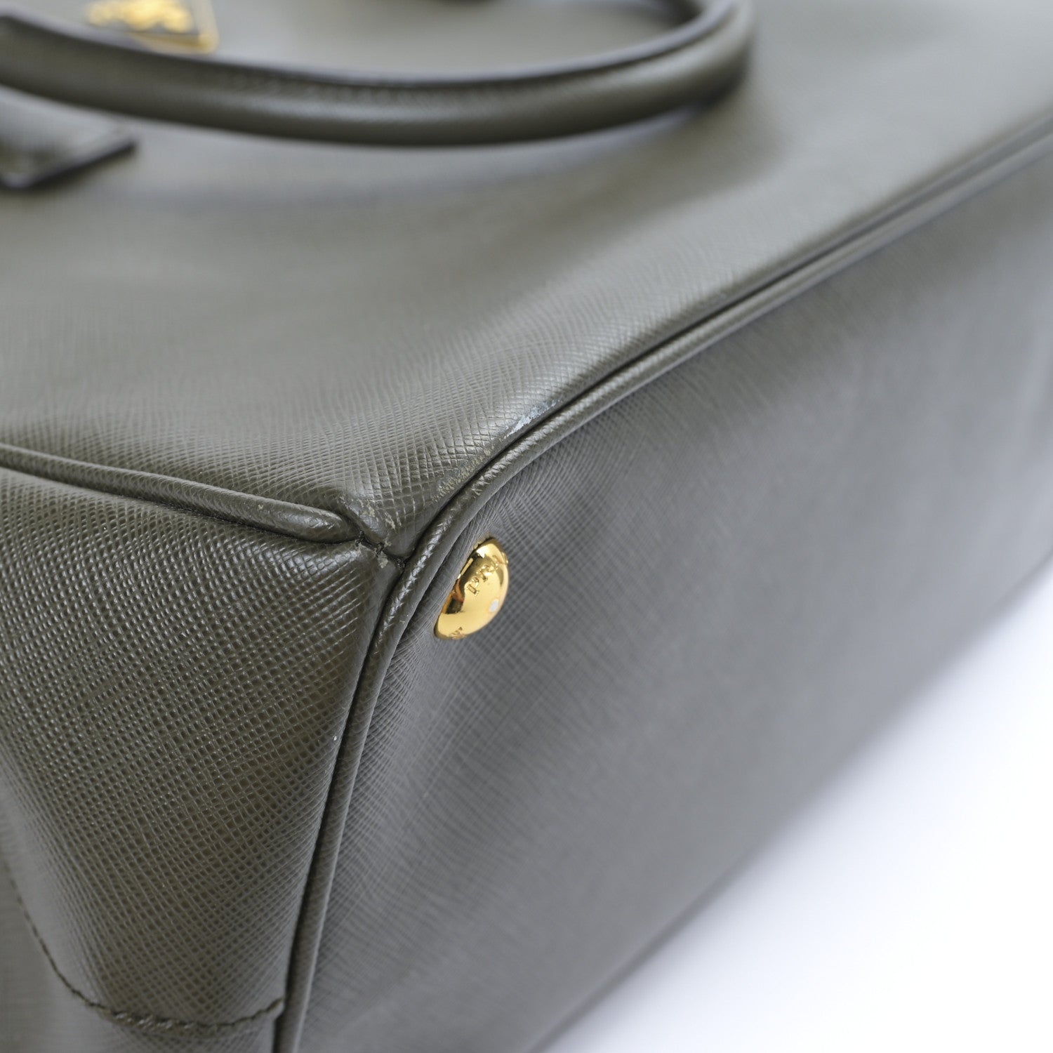 Prada Saffiano Lux Medium Galleria Double Zip Tote Militare 12 of 12