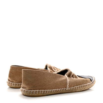 Chanel Canvas CC Espadrilles 39 Beige Black 4 of 8