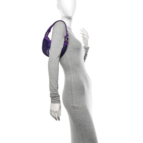 Crystal Repeat Mini Hobo Purple