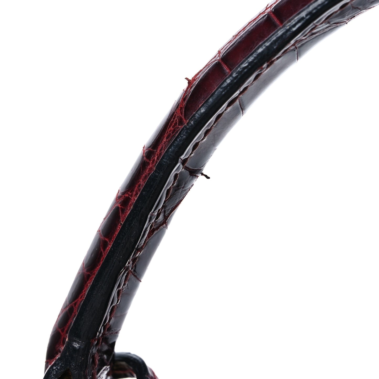 Shiny Porosus Crocodile Kelly Sellier 32 Rouge H