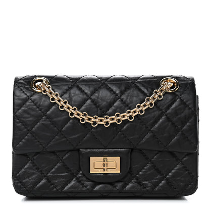 Chanel Aged Calfskin Quilted 2.55 Reissue Mini Flap Black 1 of 5
