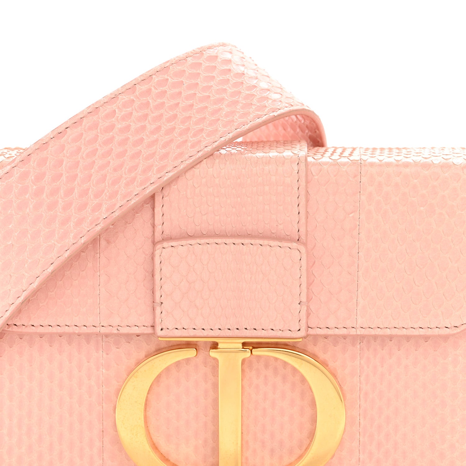 Christian Dior Snakeskin 30 Montaigne Box Bag Rose Clair 8 of 13