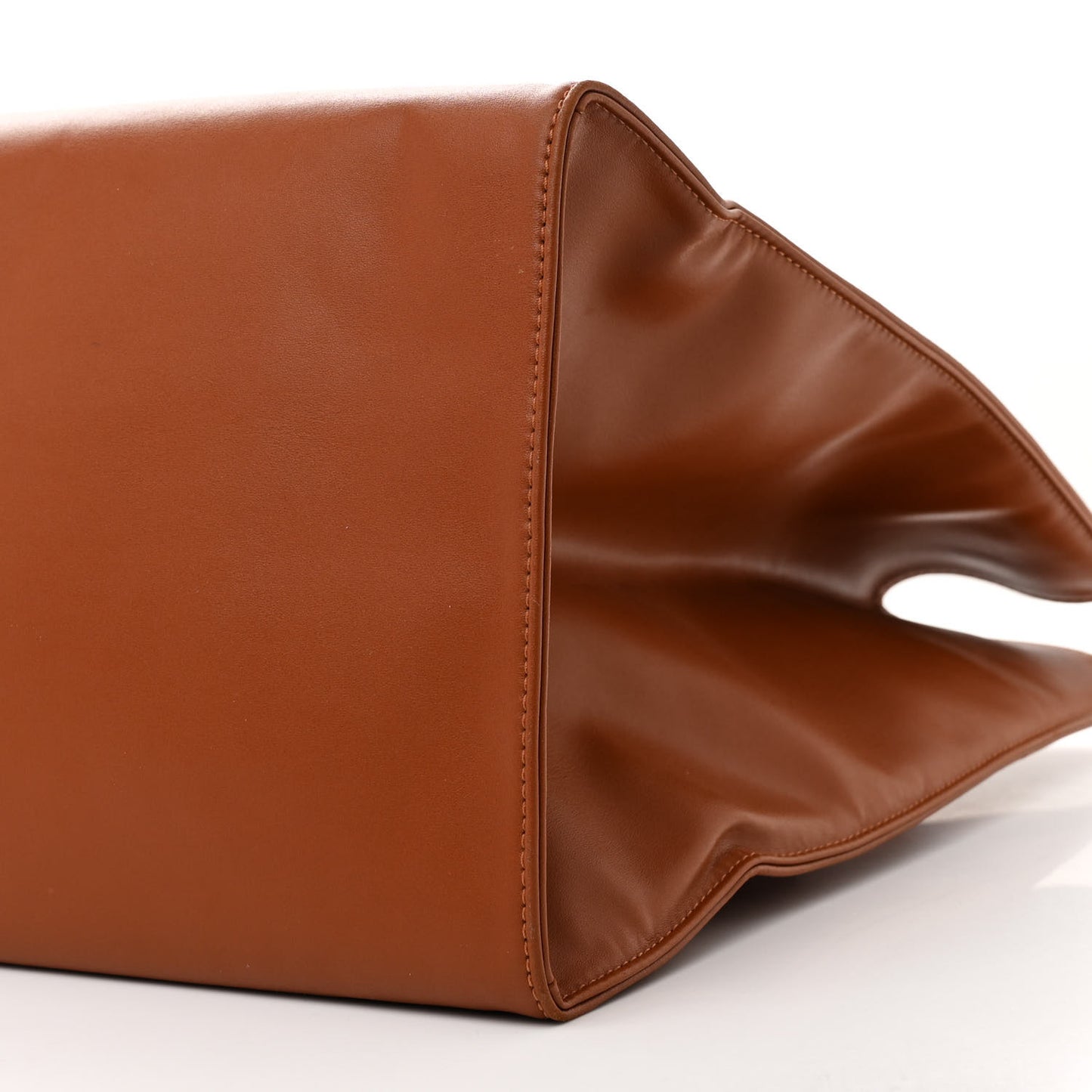 Vegan Leather Large Shopping Bag Tan