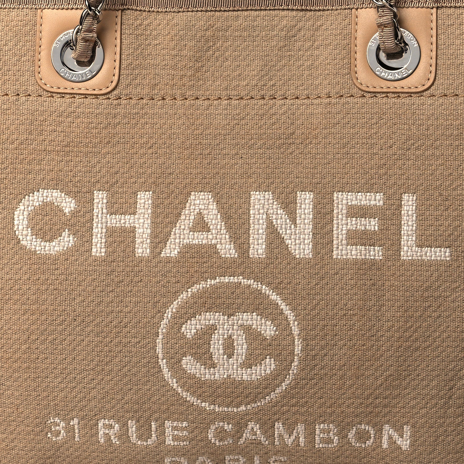 Chanel Mixed Fibers Small Deauville Tote Beige 9 of 11