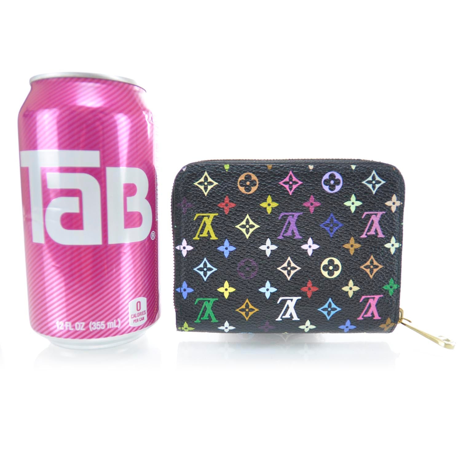 Louis Vuitton Monogram Multicolor Zippy Wallet Black Violet 2 of 8