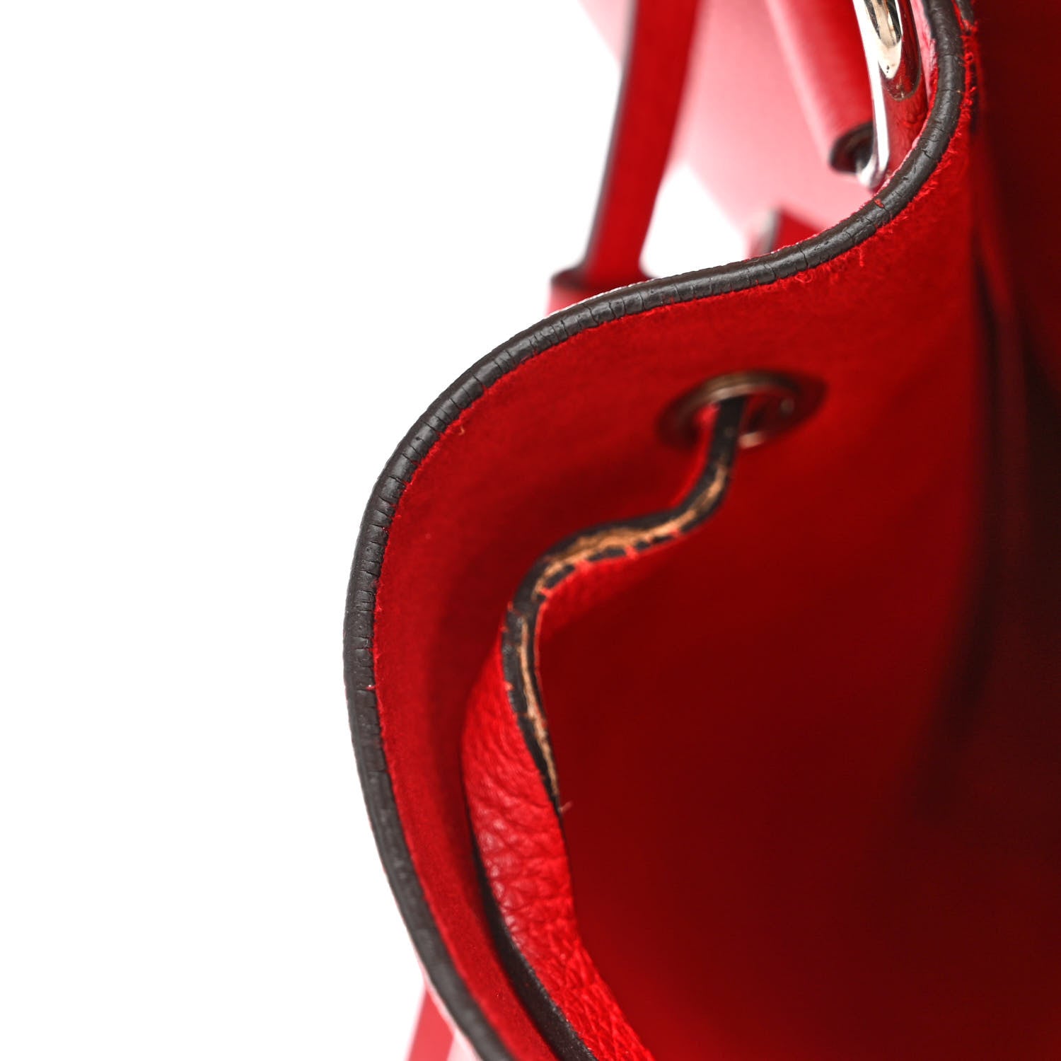 Louis Vuitton Calfskin Lockme Bucket Rubis 14 of 15