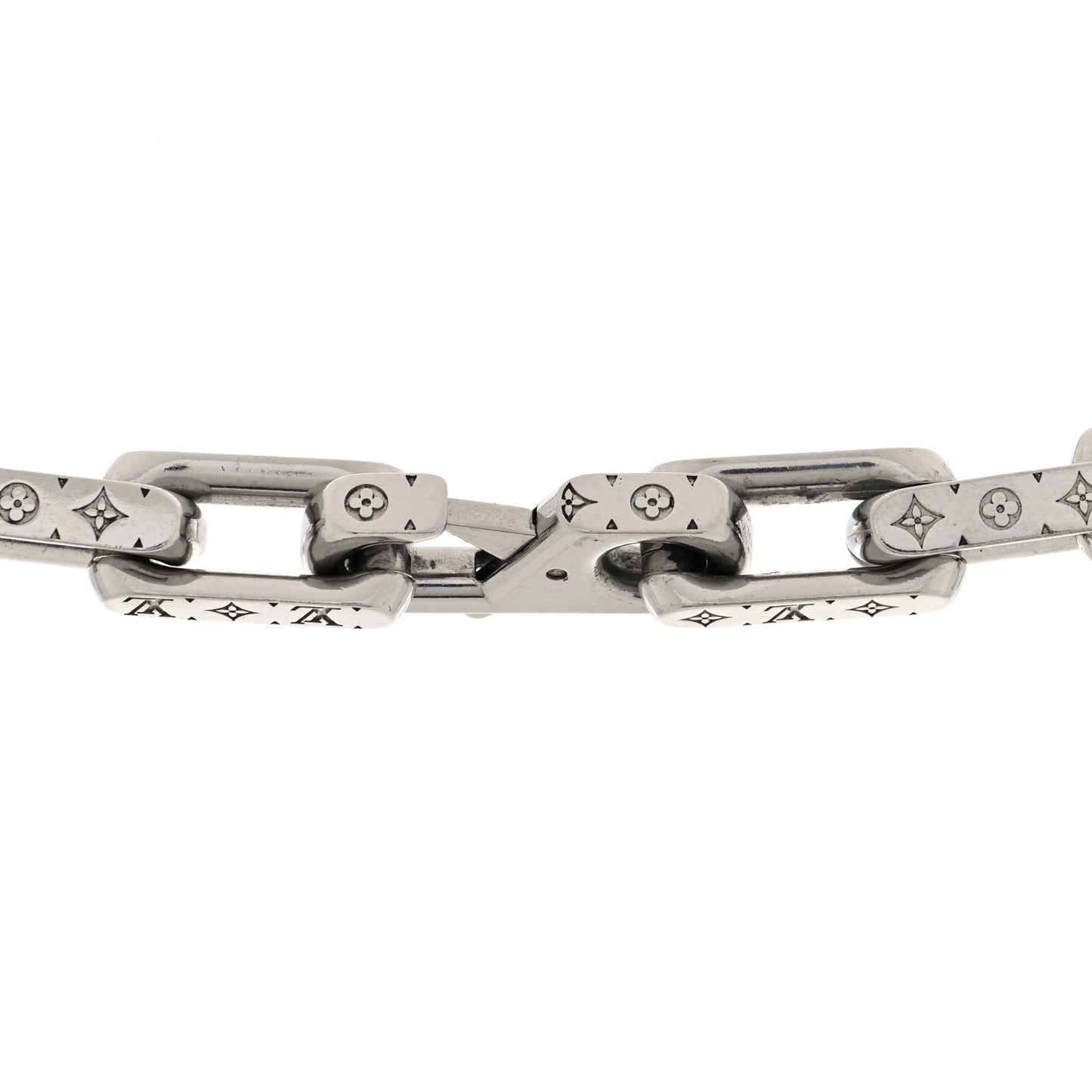 Monogram Chain Necklace Silver