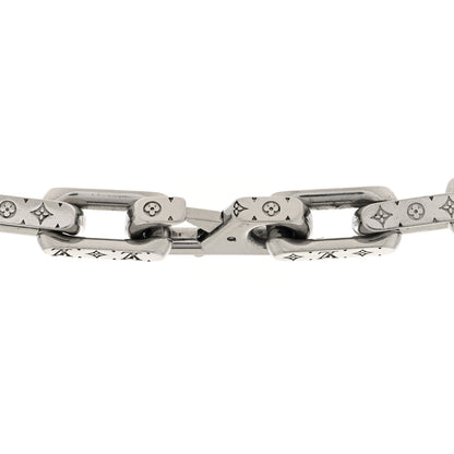 Louis Vuitton Monogram Chain Necklace Silver 4 of 4