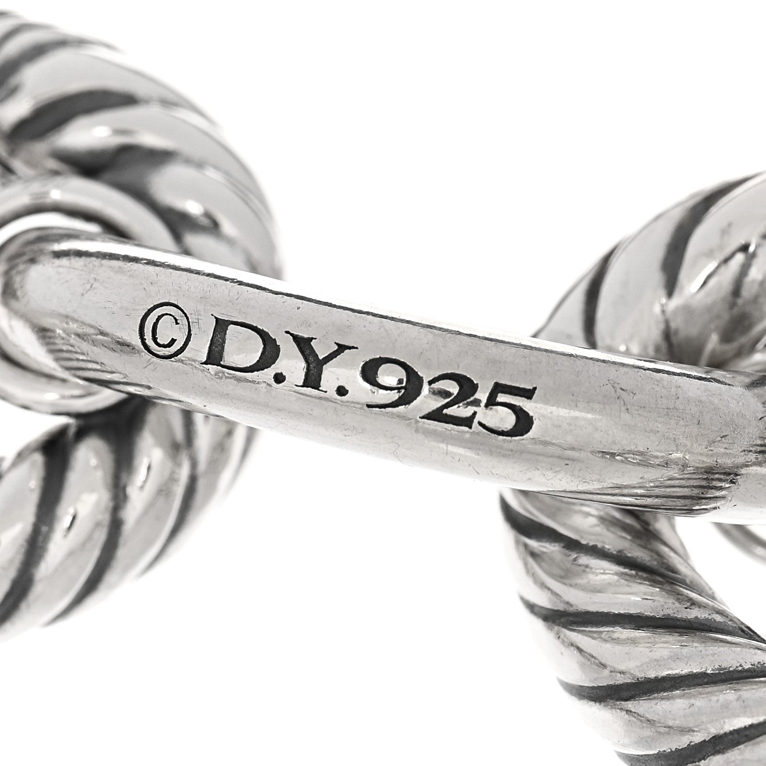 David Yurman Sterling Silver 17mm Large Oval Link Bracelet 3 of 3