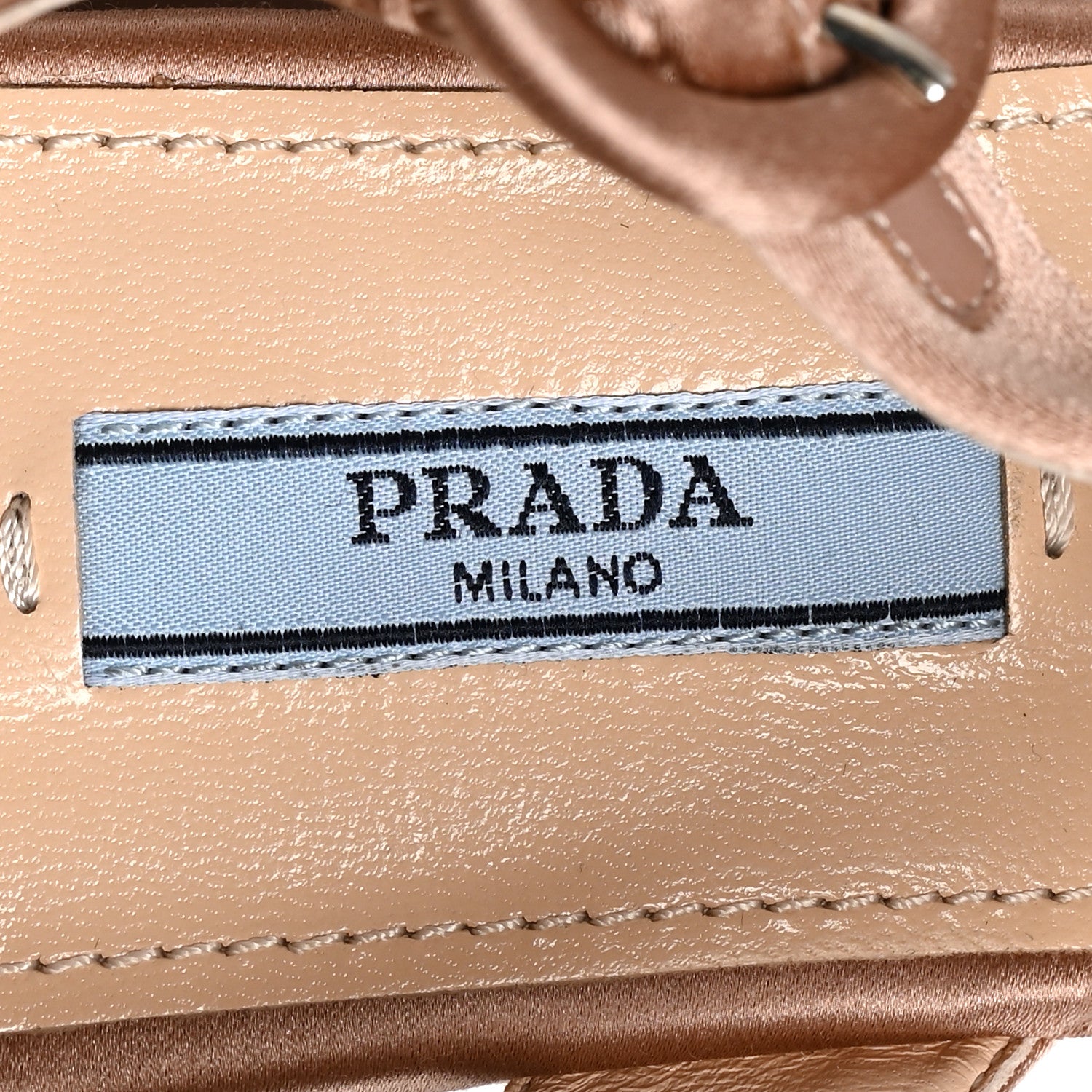 Prada Satin Raso Crisscross Platform 60mm Sandals 37 Nudo 6 of 9