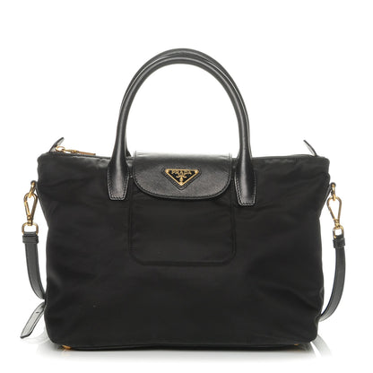 Prada Saffiano Tessuto Nylon Tote Nero Black 1 of 6