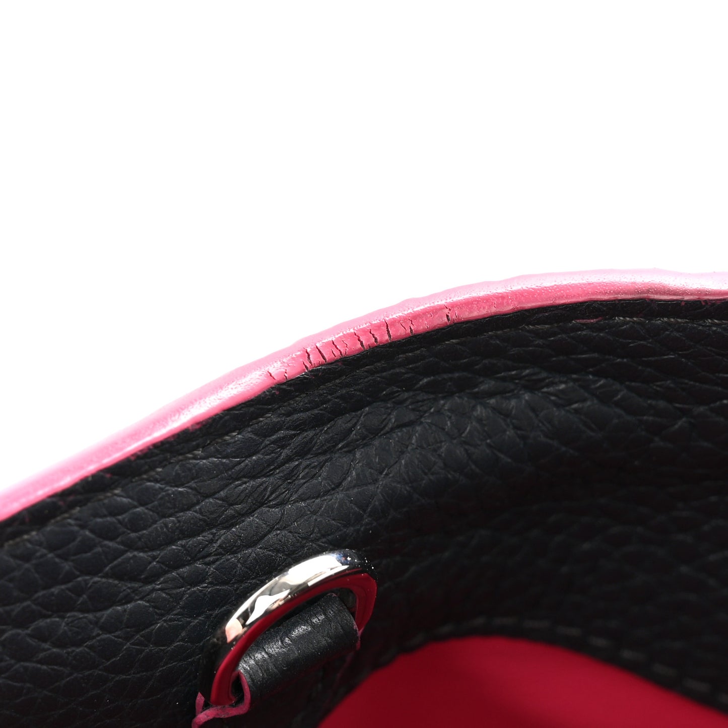 Taurillon Capucines PM Cobalt Fuchsia