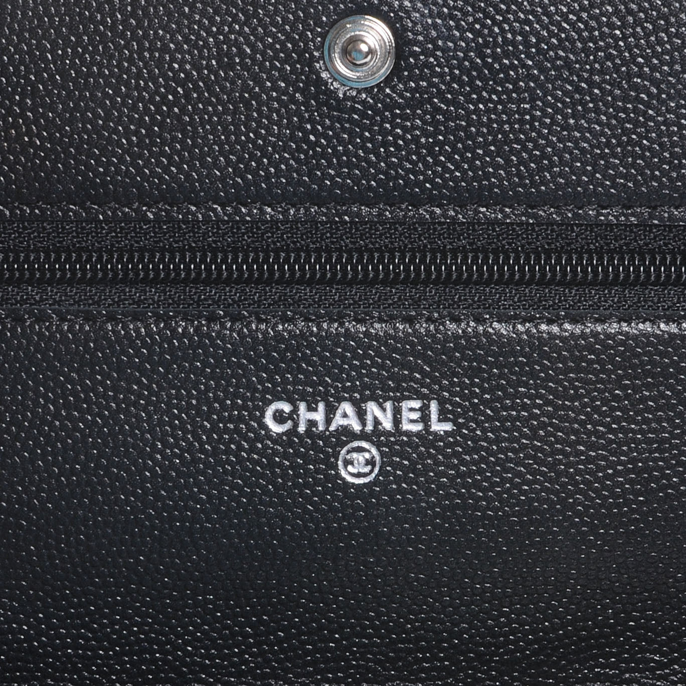 Chanel Caviar Sevruga Wallet On Chain WOC Black 5 of 9