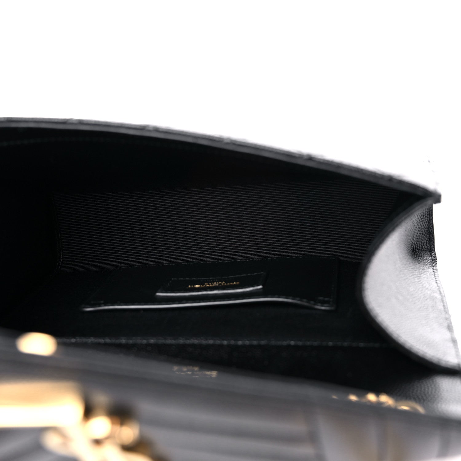 Saint Laurent Grain De Poudre Textured Mixed Matelasse Triquilt Small Monogram Satchel Black 5 of 10