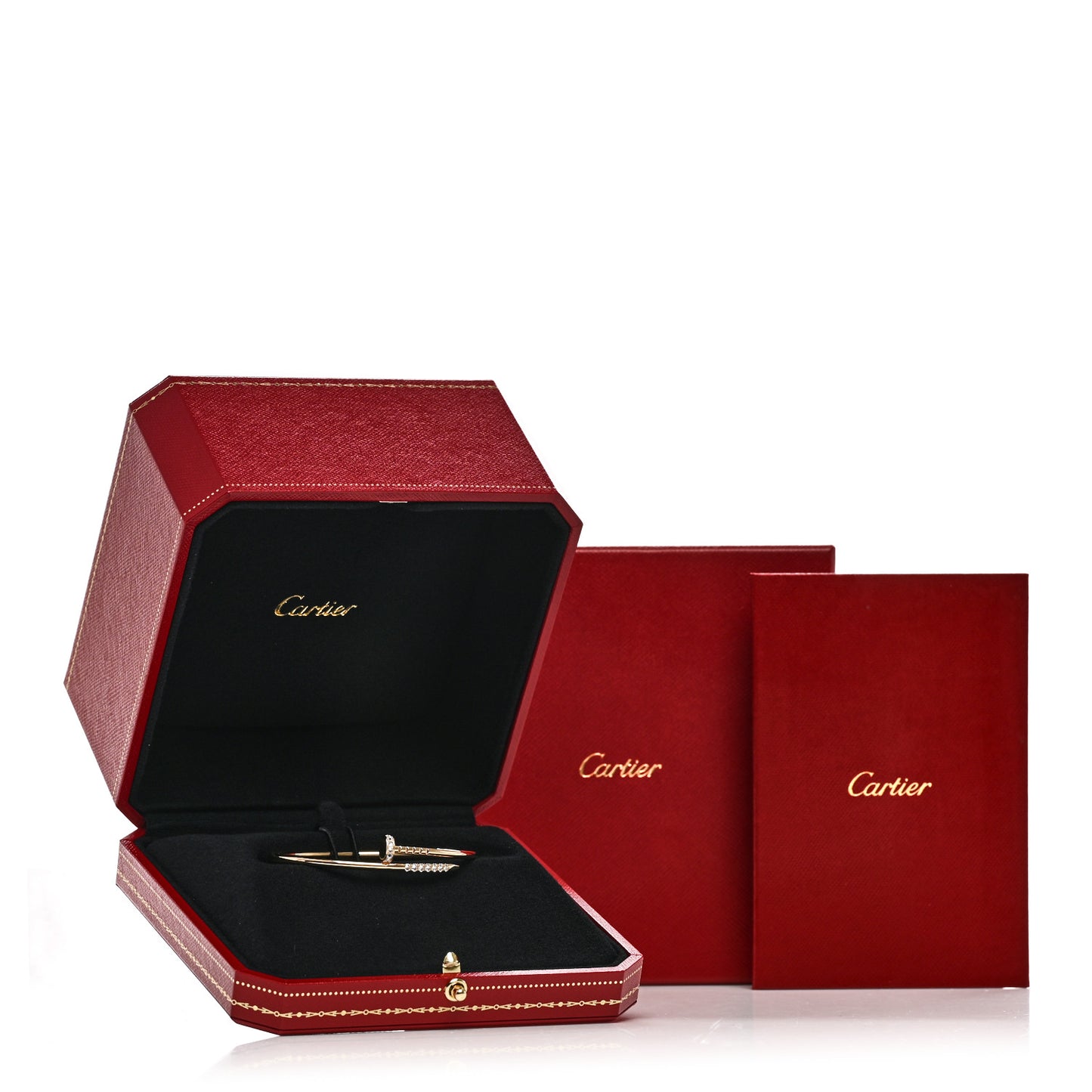 18K Yellow Gold Diamond Small Juste Un Clou Reverse Set Bracelet