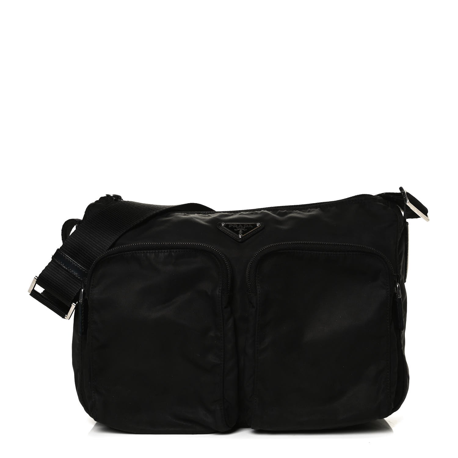 Prada Nylon Vela Messenger Bag Black 1 of 14