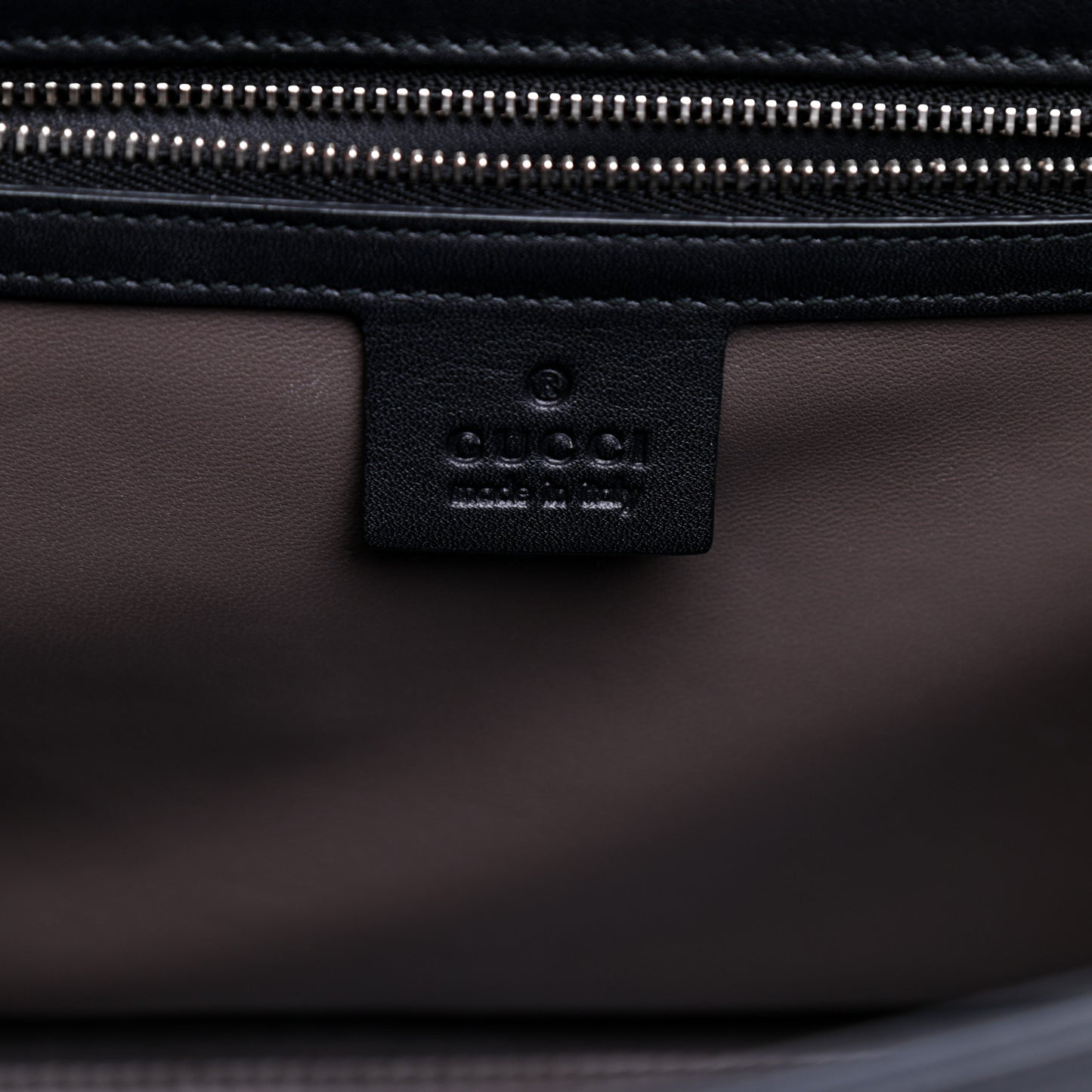 Moon Calfskin Medium Interlocking G Shoulder Bag Black