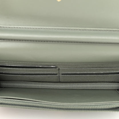 Chanel Lambskin Quilted Wallet On Chain WOC Green 4 of 11