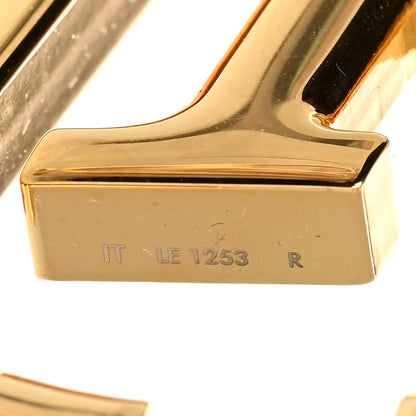 Louis Vuitton Metal Louise Hoop Earrings Gold 4 of 6