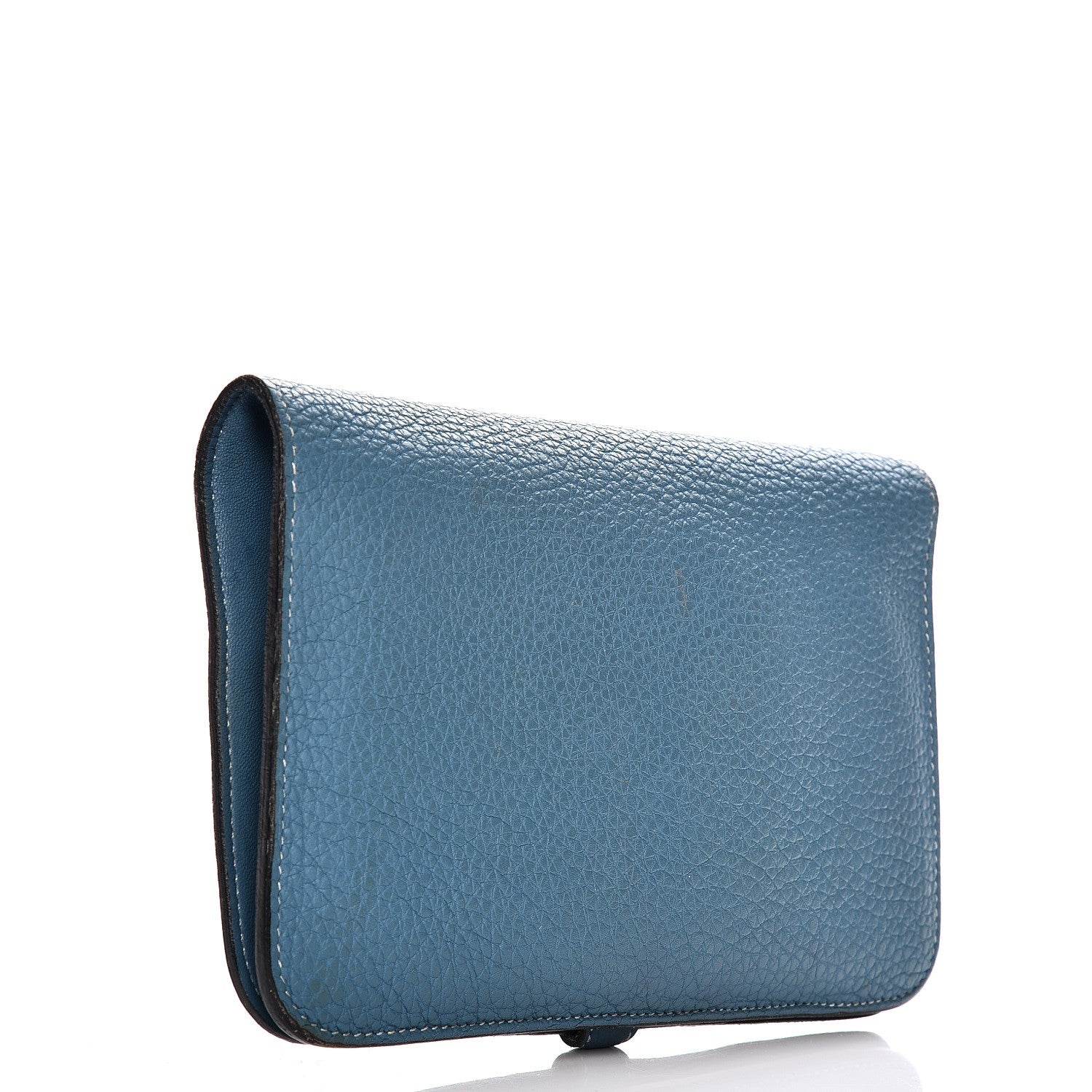 Hermes Togo Dogon Duo Wallet Blue Jean 3 of 7