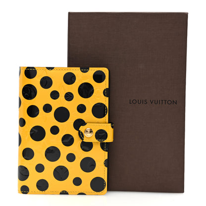 Louis Vuitton Vernis Kusama Infinity Dots Small Ring Agenda Cover Yellow 7 of 7
