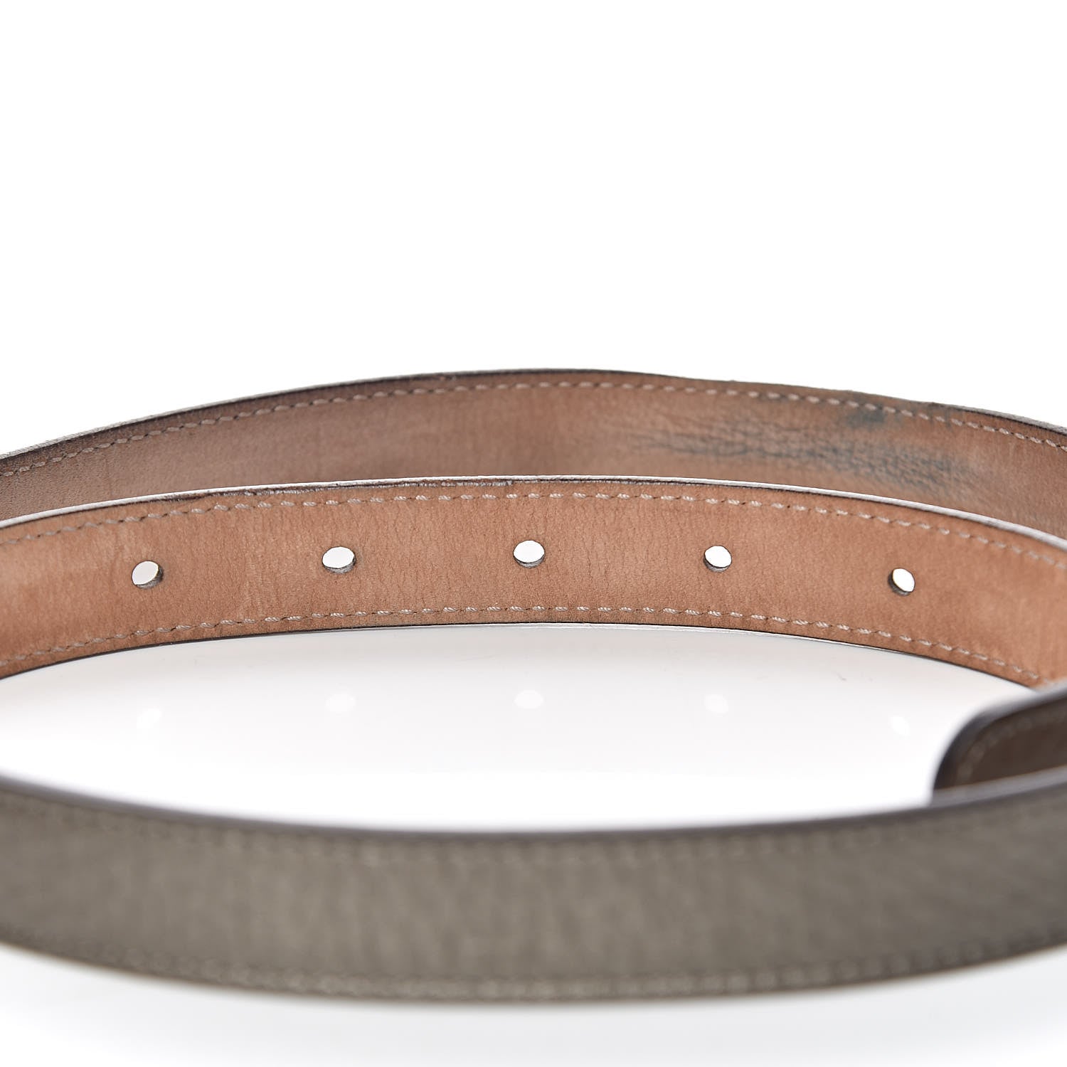 Gucci Metallic Calfskin Crystal Interlocking G Belt 95 38 Sasso 5 of 7