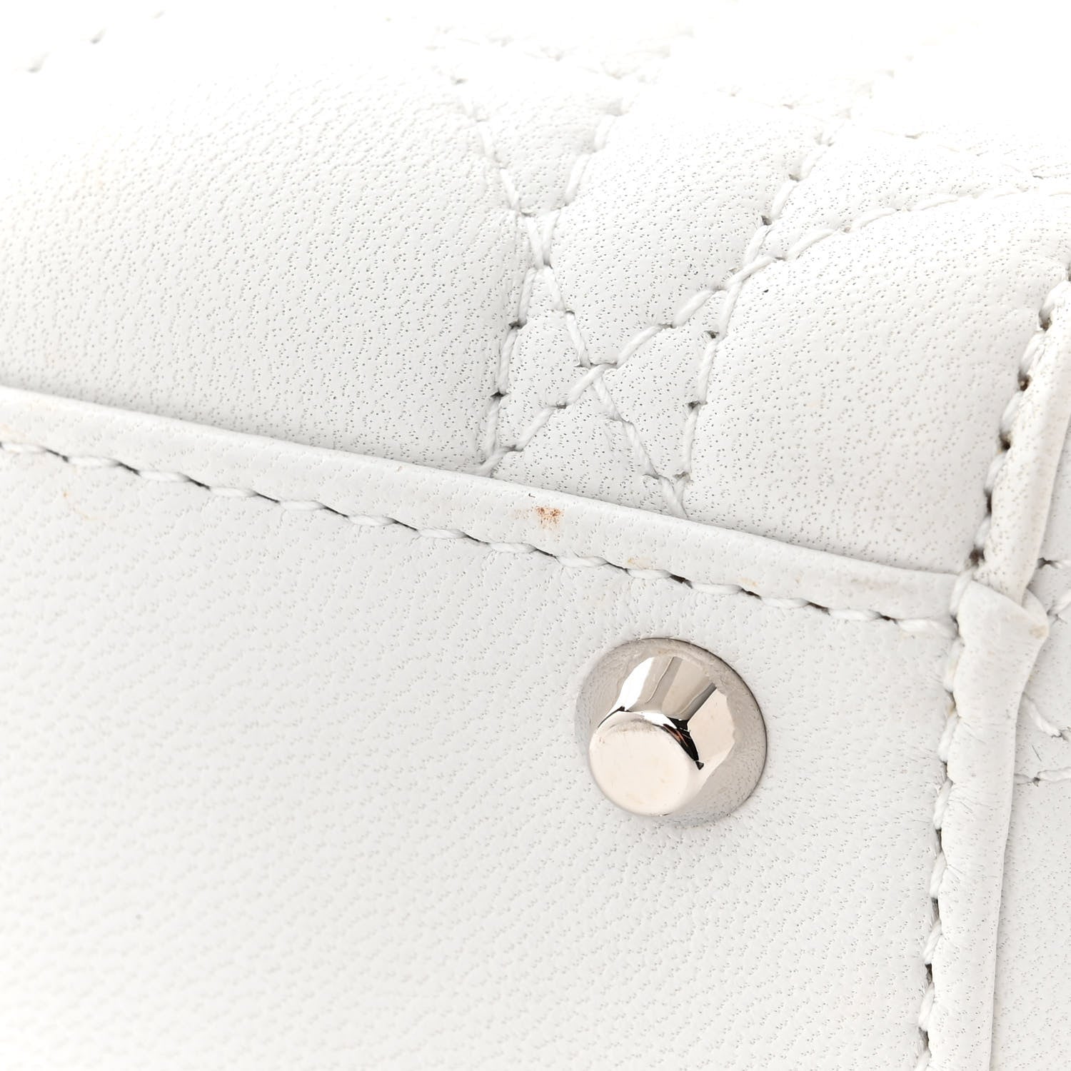Christian Dior Lambskin Cannage Mini Lady Dior White 11 of 11