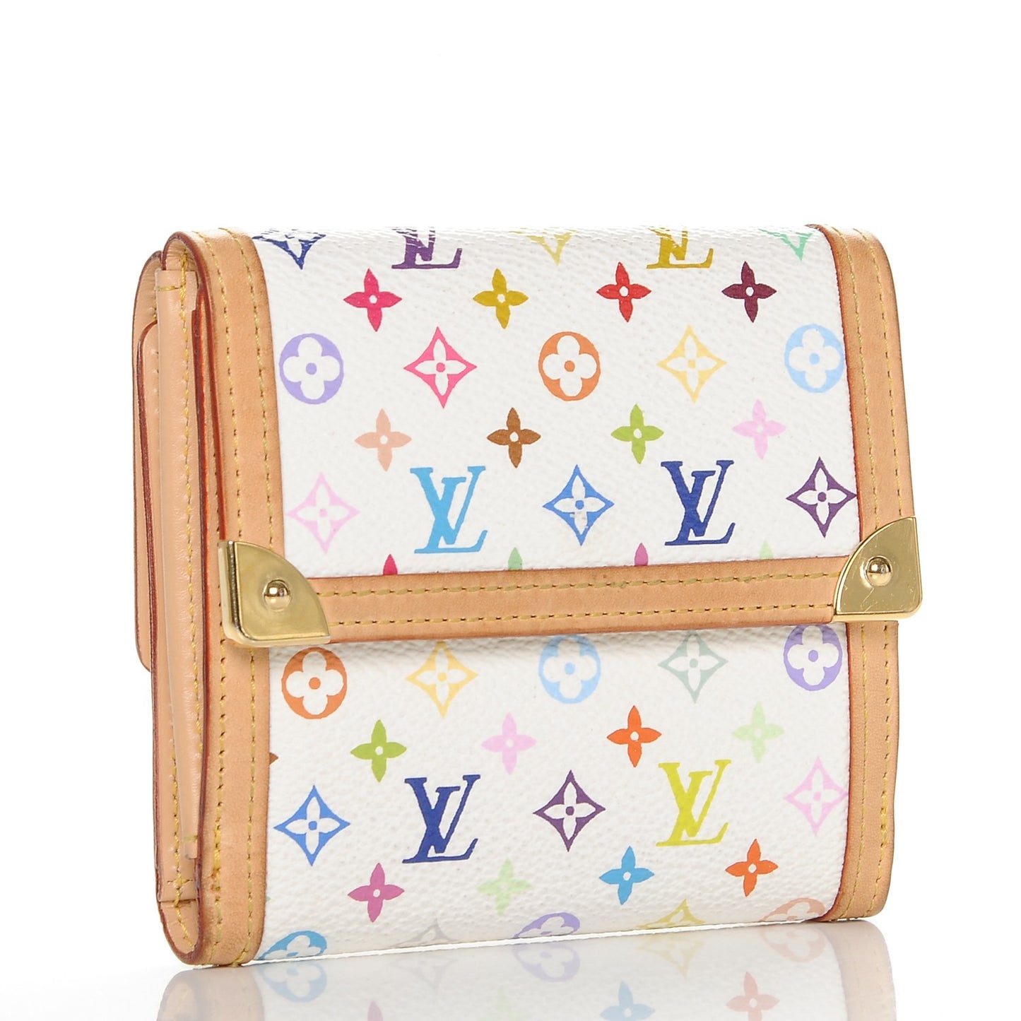 Monogram Multicolor Porte-Monnaie Billets Wallet White