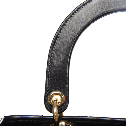 Christian Dior Lambskin Cannage Medium Lady Dior Black 8 of 13