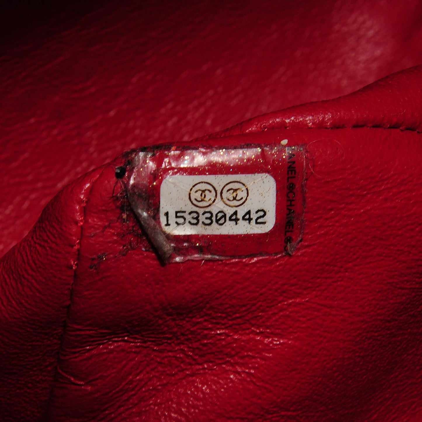 Patent Quilted Jumbo Double Flap Dark Red