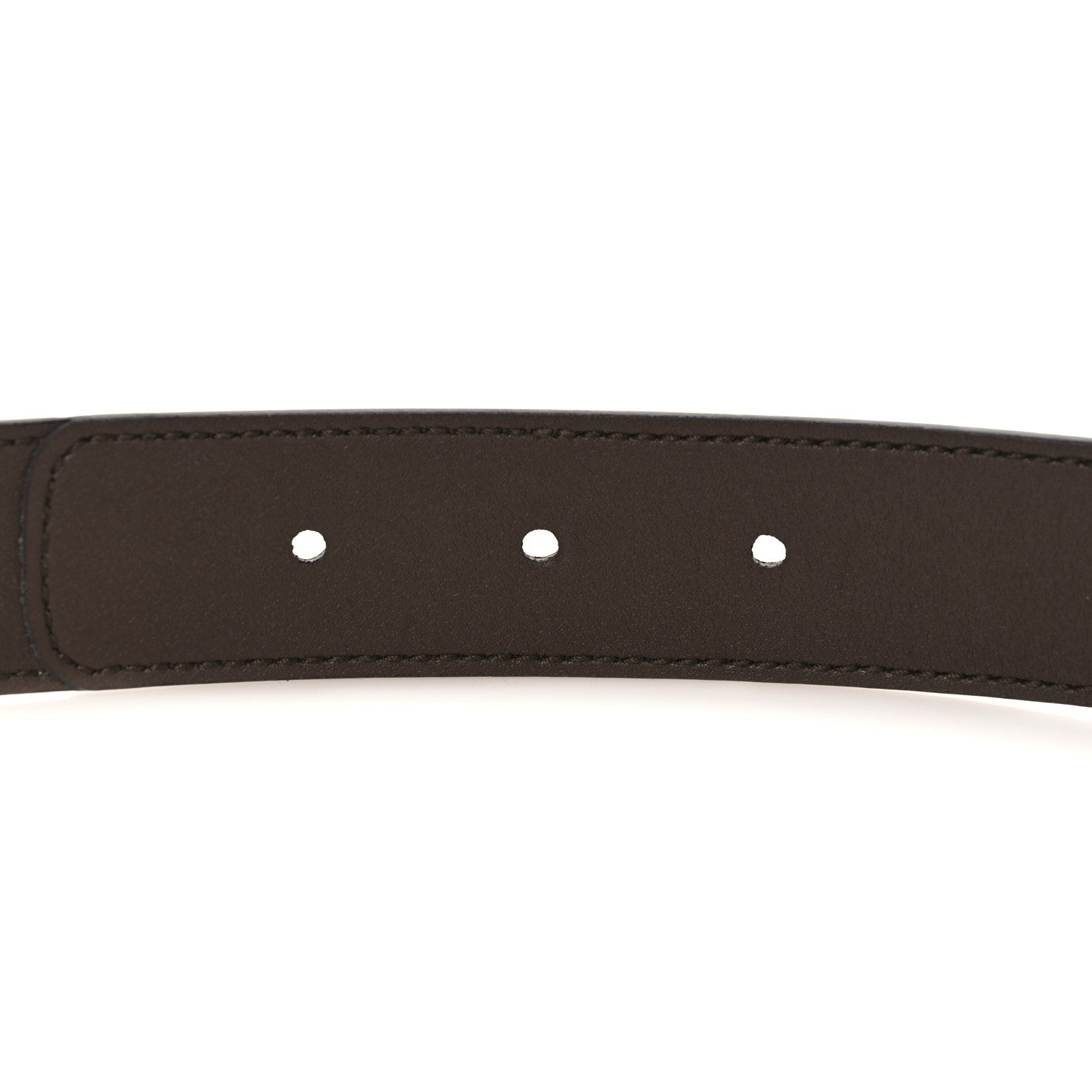 Gucci GG Supreme Monogram Matte Plutone Calfskin Double G 30mm Belt 85 34 Beige Ebony New Acero 5 of 6