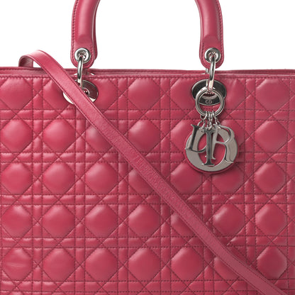 Christian Dior Lambskin Cannage Large Lady Dior Pink 8 of 14