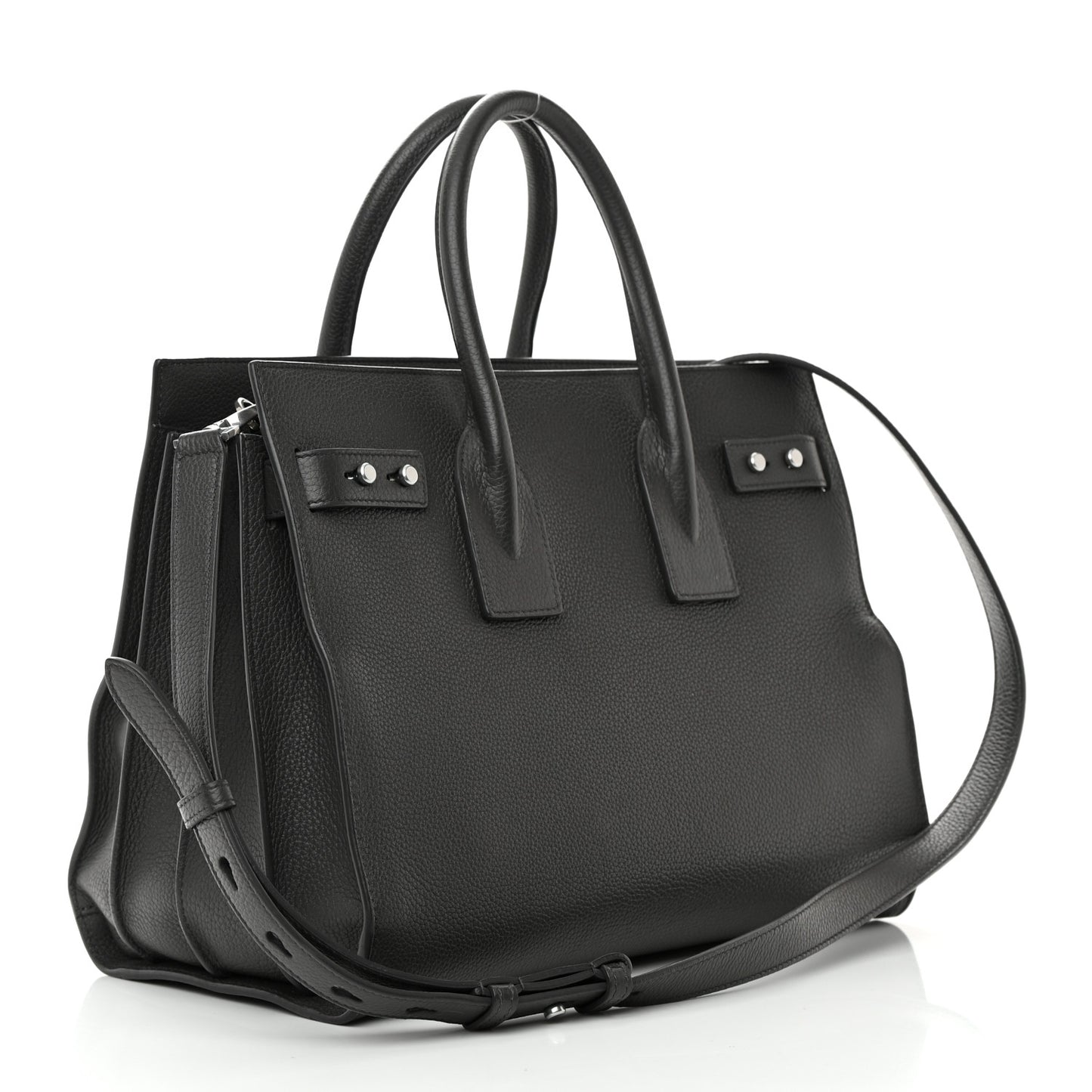 Grained Calfskin Small Supple Sac De Jour Fog