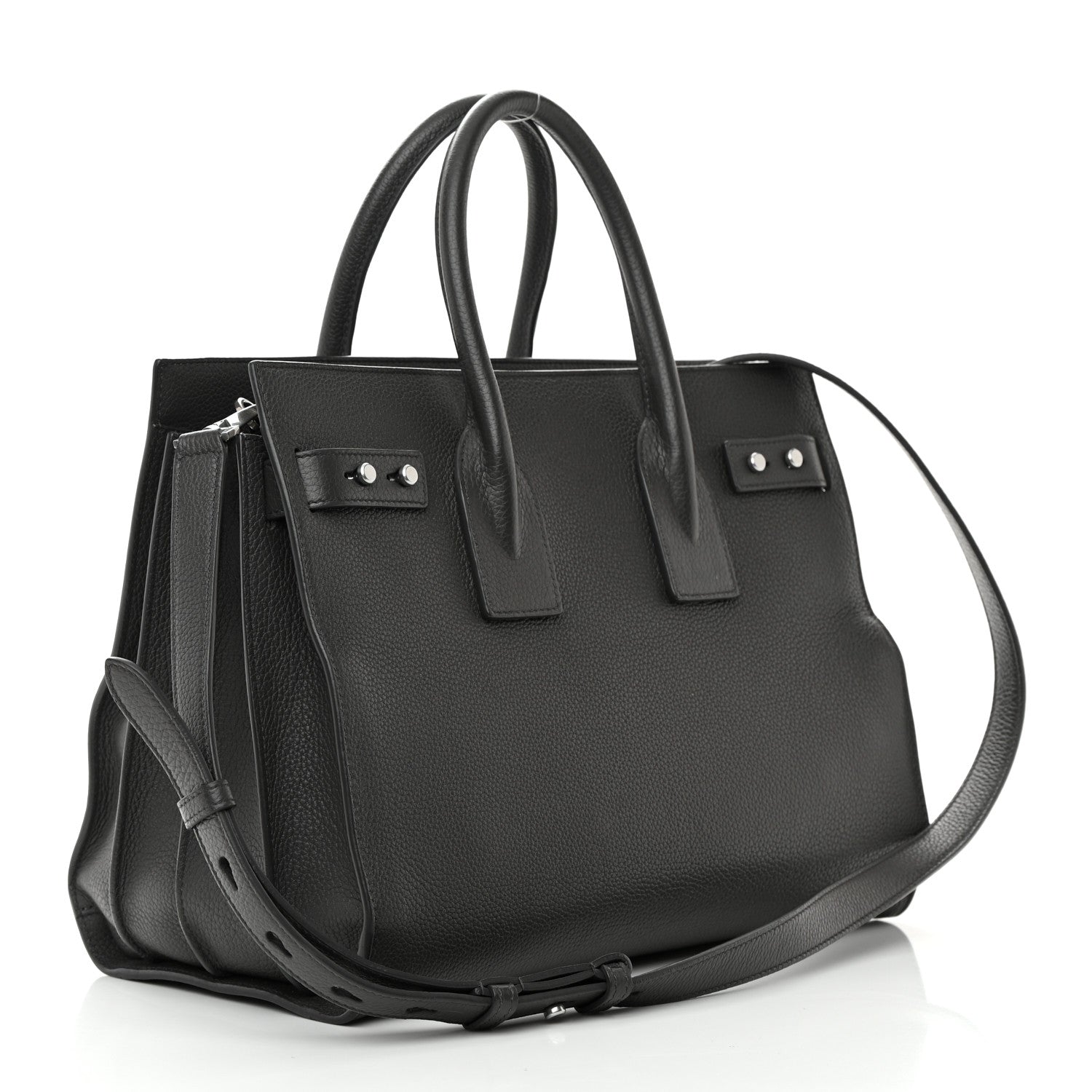 Saint Laurent Grained Calfskin Small Supple Sac De Jour Fog 3 of 17