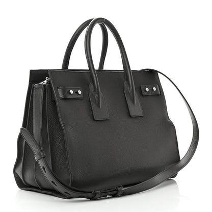 Saint Laurent Grained Calfskin Small Supple Sac De Jour Fog 3 of 17