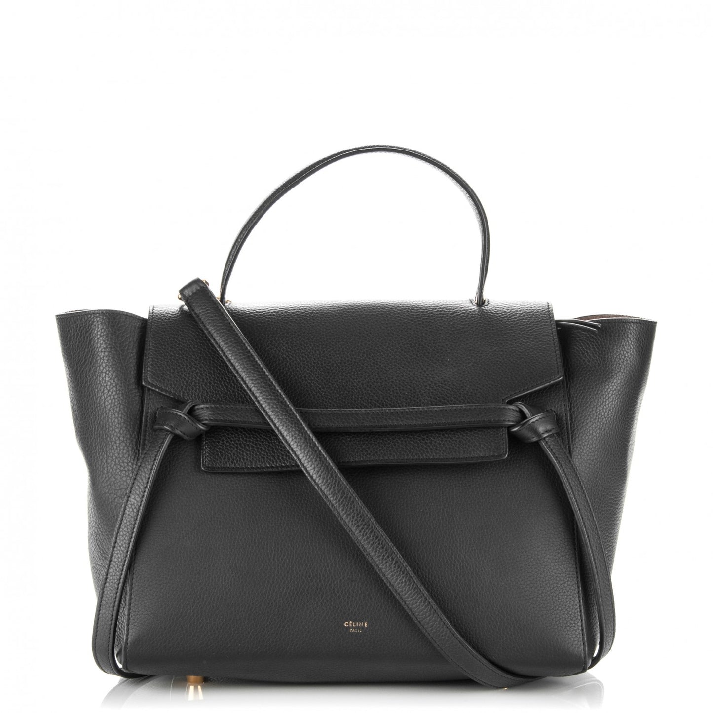 Grained Calfskin Mini Belt Bag Black
