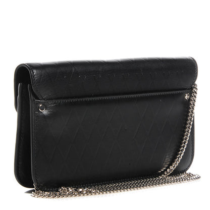 Proenza Schouler Calfskin Embossed Crosshatch PS11 Chain Wallet Black 3 of 7