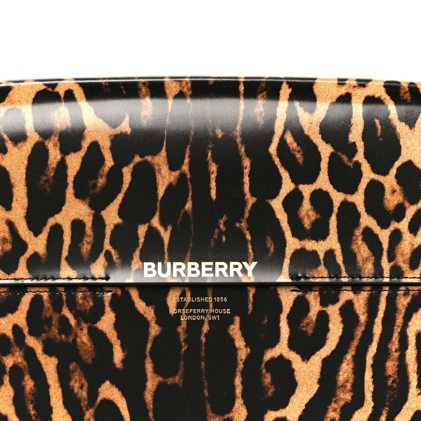 Calfskin Leopard Large Grace Bag Dark Mustard