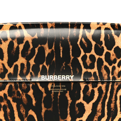 Burberry Calfskin Leopard Large Grace Bag Dark Mustard 8 of 10