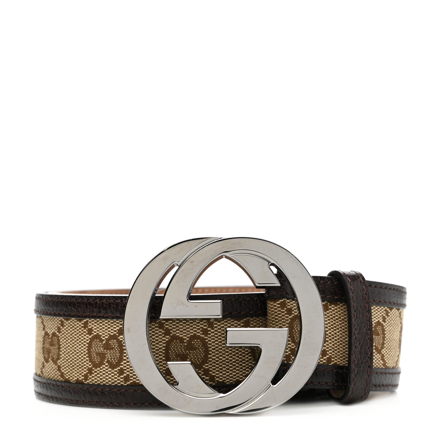 GG Supreme Monogram Interlocking G Belt 90 36 Ebony
