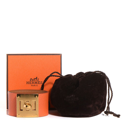 Hermes Epsom Kelly Dog Bracelet Orange 7 of 7