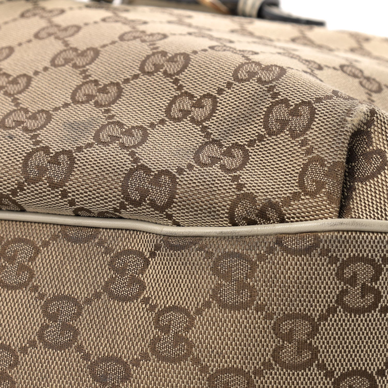 Gucci Monogram Margaux Calfskin Medium Emily Hobo Beige Ebony Mystic White 11 of 12