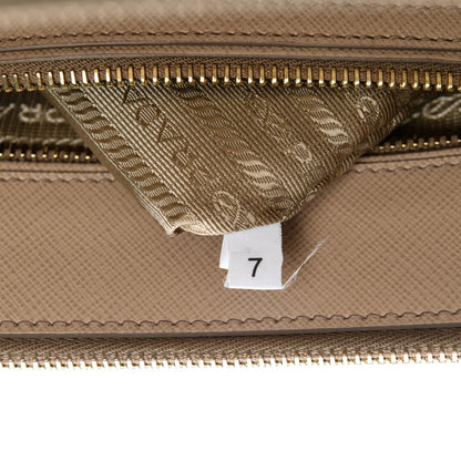 Prada Saffiano Lux Galleria Front Pocket Tote Sabbia 8 of 12
