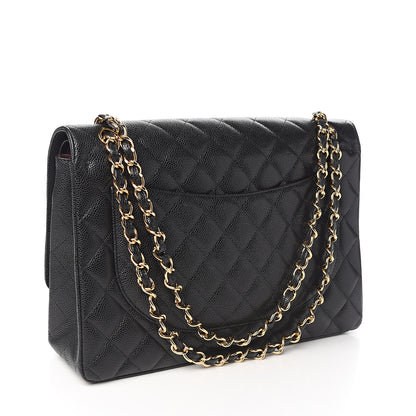Chanel Caviar Quilted Maxi Double Flap Black 2 of 9
