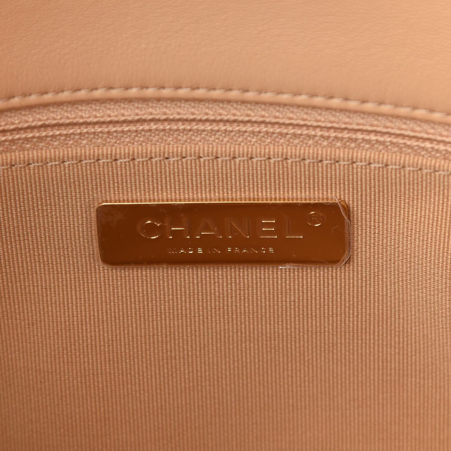 Chanel Lambskin Quilted Large Chanel 19 Flap Beige 8 of 9