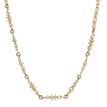 Chanel Crystal CC Short Necklace Gold 1 of 5