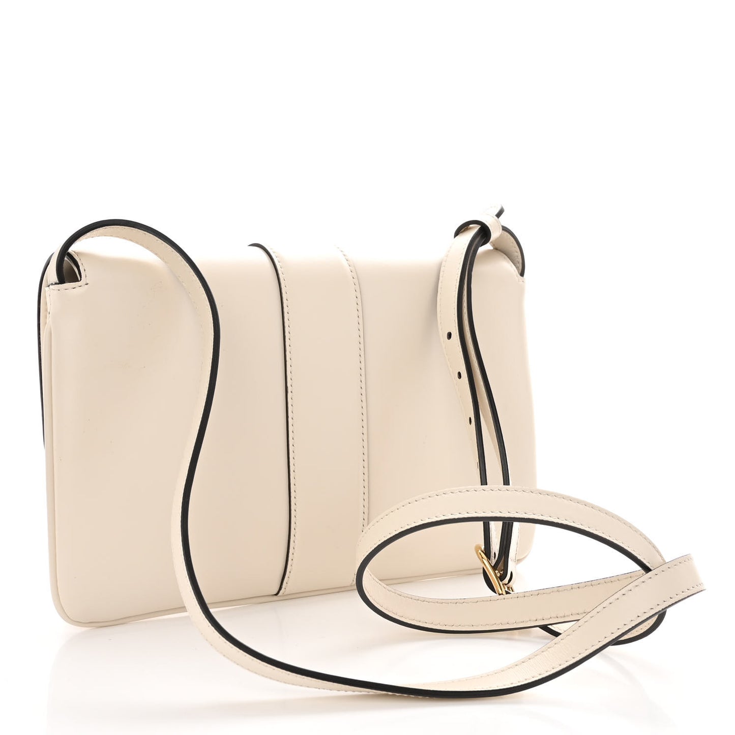 Calfskin Small Arli Flap Shoulder Bag Mystic White